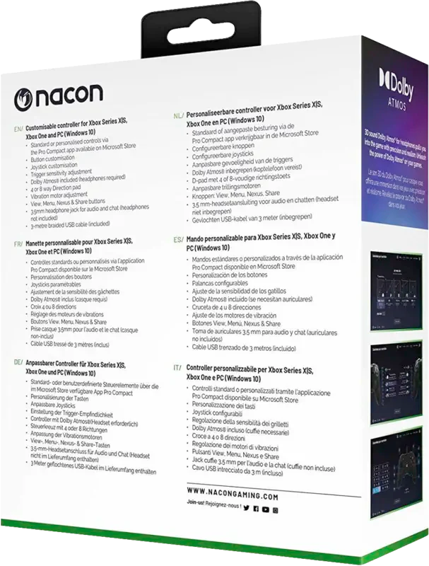 Nacon Xbox Compact Pro black kabelgebunden Xbox, XBSX