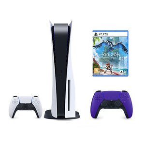 Sony PS5 Standard-Konsole + Dualsense Galactic Purple-Controller + Horizon Forbidden West