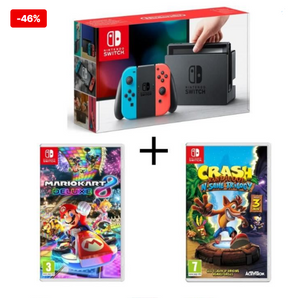 Nintendo Switch Pack Neon + Crash Bandicoot Trilogy
